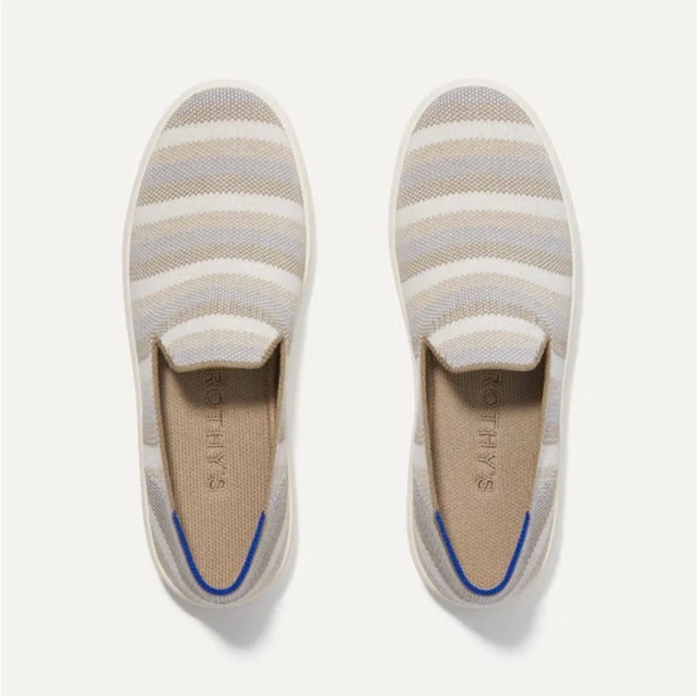 Rothy’s The Slip On Sneaker Golden Stripe Women’s Size8